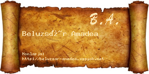 Beluzsár Amadea névjegykártya